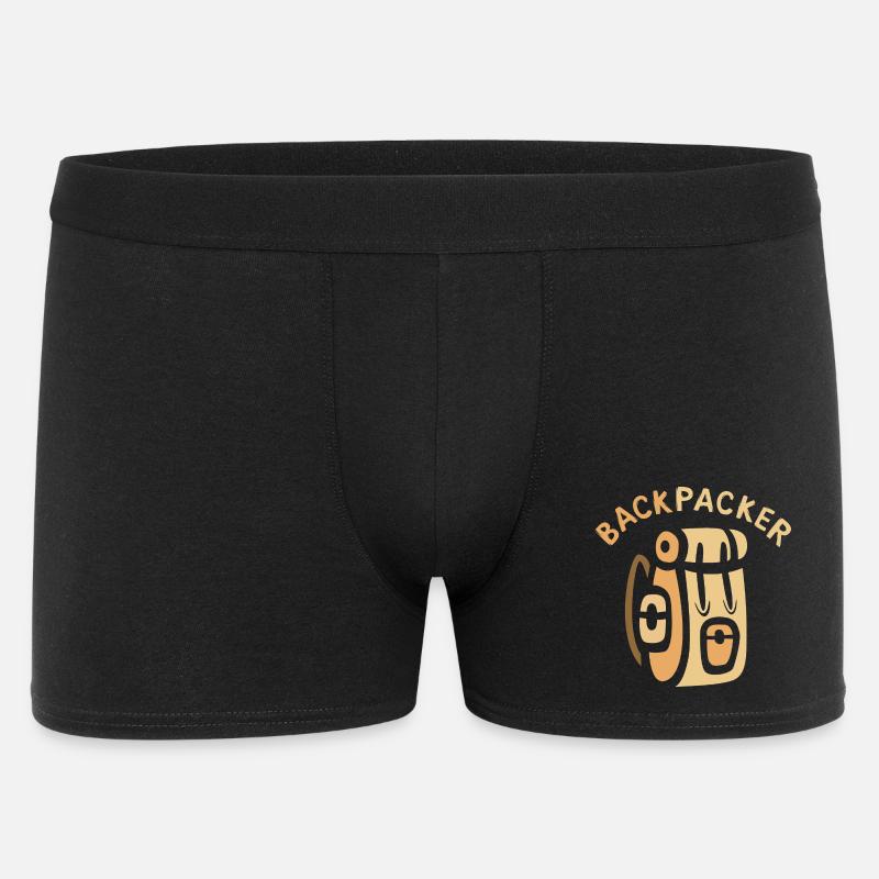 Backpacker Comic Backpack Design - Men's Boxer Shorts - black