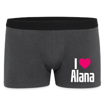 J’aime Alana Pink Heart J’aime Alana - Boxer Homme - charbon - Devant