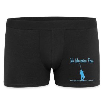 Motif de pêcheur avec dicton - Boxer Homme - noir - Devant