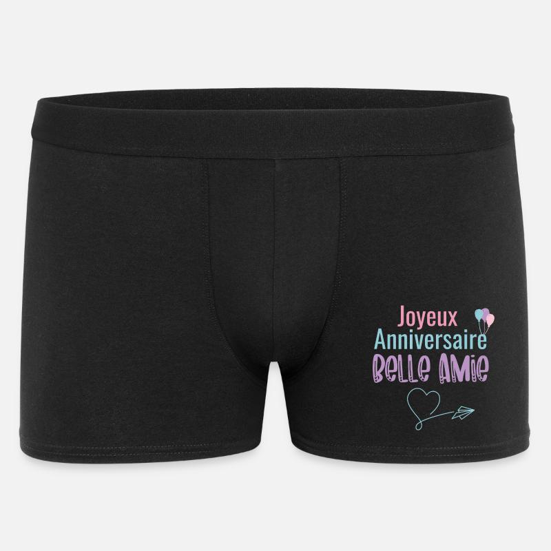 Joyeux Anniversaire Belle Amie - Boxer Homme - noir