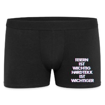 Hardtekk Tekk - Männer Boxer Shorts - Schwarz - Vorne