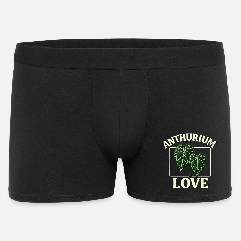 Anthurium Love - Männer Boxer Shorts - Schwarz