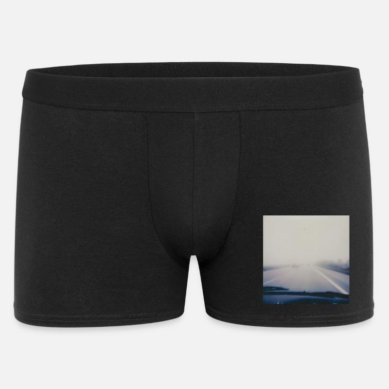 Reisen in Grau - Männer Boxer Shorts - Schwarz