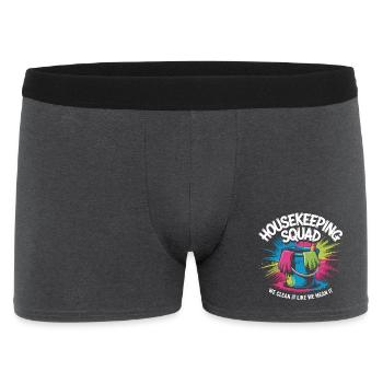 Lustiges Putzen Design - Männer Boxer Shorts - Anthrazit - Vorne
