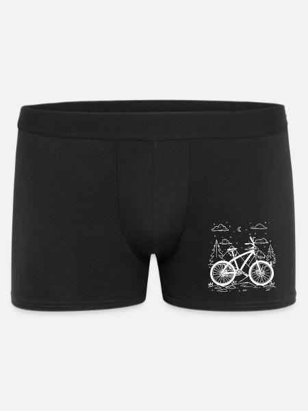Cartoon Fahrradfahrer - Männer Boxer Shorts - Schwarz