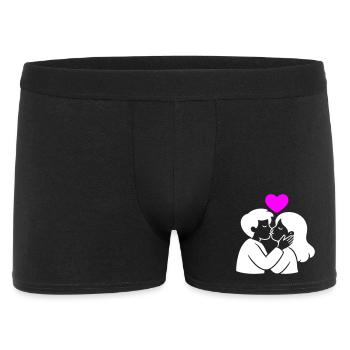 In Love Couple Heart Love - Men's Boxer Shorts - black - Front