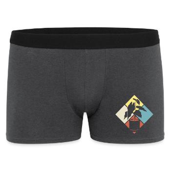 Plantes succulentes amantes de plantes rétro - Boxer Homme - charbon - Devant
