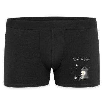 Read in Peace – Skeleton by the Fire - Men's Boxer Shorts - black - Front