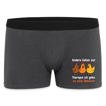 funny chicken poultry farming rooster - Men's Boxer Shorts - charcoal grey - Front