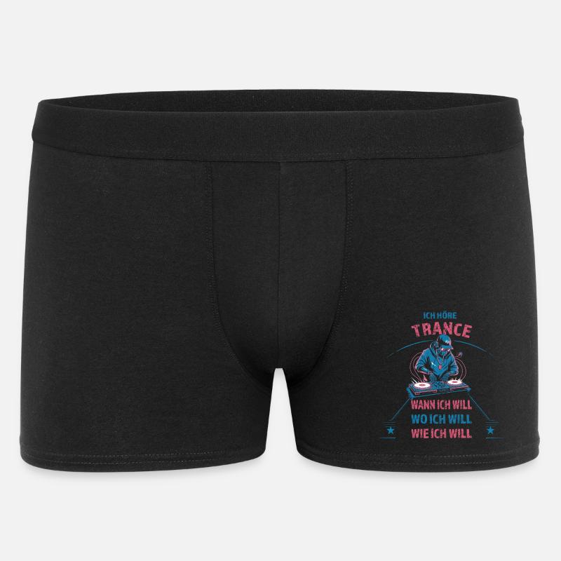 Ich höre Techno wann ich will - Männer Boxer Shorts - Schwarz