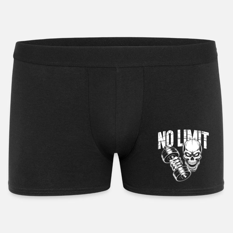 No Limit Skull Power Design - Men's Boxer Shorts - black