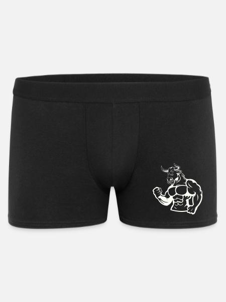 Kraftbulle Muskelheld - Männer Boxer Shorts - Schwarz