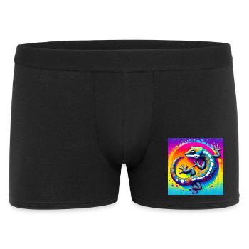 Gecko - Männer Boxer Shorts - Schwarz - Vorne