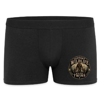Support Wildlife: Raise Twins - Men's Boxer Shorts - black - Front