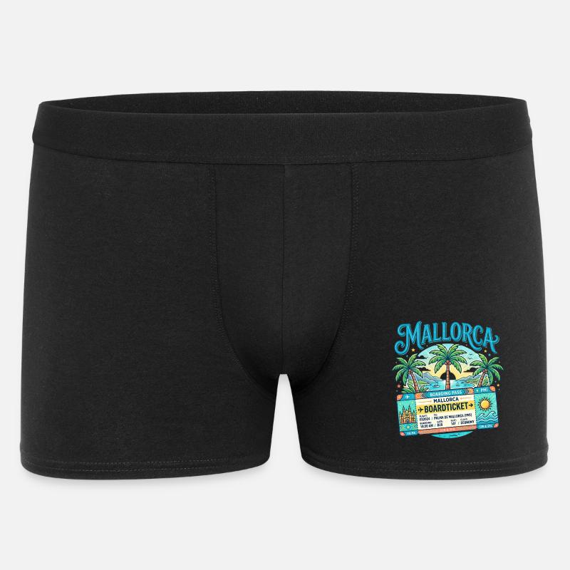 Mallorca Boarding Pass – Sommer Urlaub - Männer Boxer Shorts - Schwarz