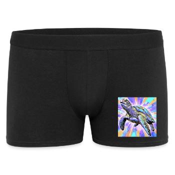 Schildkröte - Männer Boxer Shorts - Schwarz - Vorne