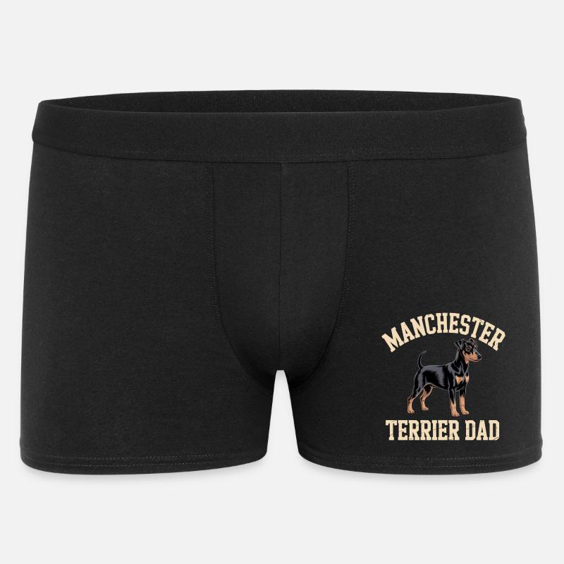 Manchester Terrier Dad Geschenk - Männer Boxer Shorts - Schwarz