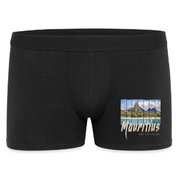 Mauritius in the Indian Ocean Beach Souvenir - Men's Boxer Shorts - black - Front