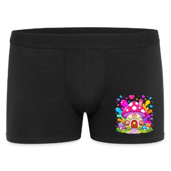 Colorful Mushroom House Magic - Men's Boxer Shorts - black - Front