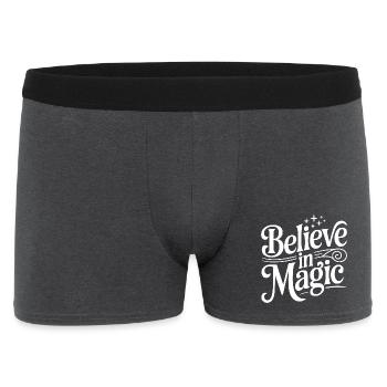 an Magie glauben - Männer Boxer Shorts - Anthrazit - Vorne