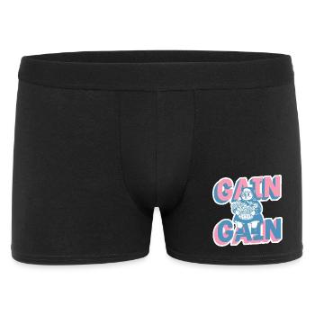 Gain Gain Gym-Mädchen Cartoon - Männer Boxer Shorts - Schwarz - Vorne