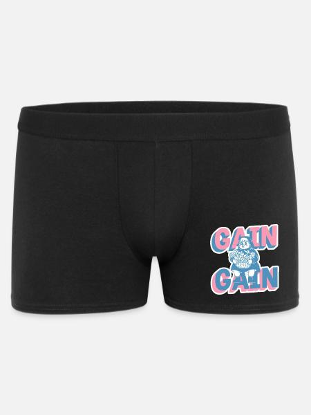 Gain Gain Gym-Mädchen Cartoon - Männer Boxer Shorts - Schwarz