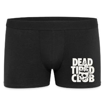 Dead Tired Horror Club Coffee Quote - Männer Boxer Shorts - Schwarz - Vorne