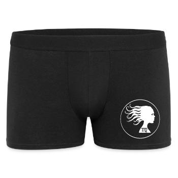 Jungfrau-Sternzeichen (Weiß) - Männer Boxer Shorts - Schwarz - Vorne