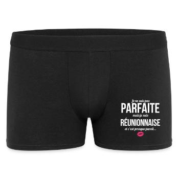 Je Ne Suis Pas Parfaite Mais Je Suis Reunionnai... - Boxer Homme - noir - Devant