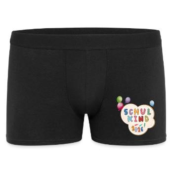 Schulkind 2026  Einschulung - Männer Boxer Shorts - Schwarz - Vorne
