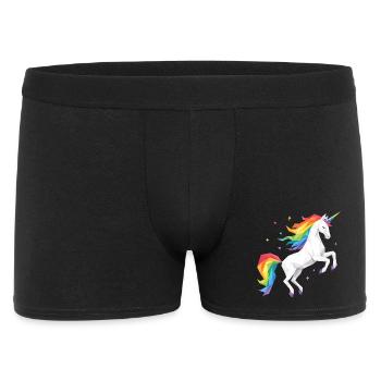 Licorne arc-en-ciel géométrique - Boxer Homme - noir - Devant