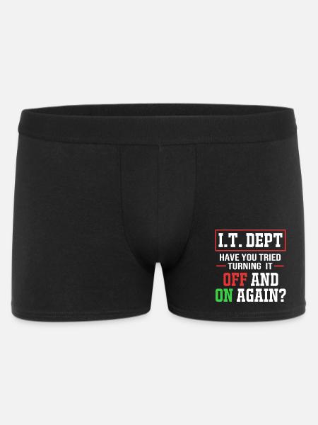 Tech Support - Männer Boxer Shorts - Schwarz