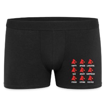 Roter Kardinal Rotkardinal Cardinals Emotionen - Männer Boxer Shorts - Schwarz - Vorne