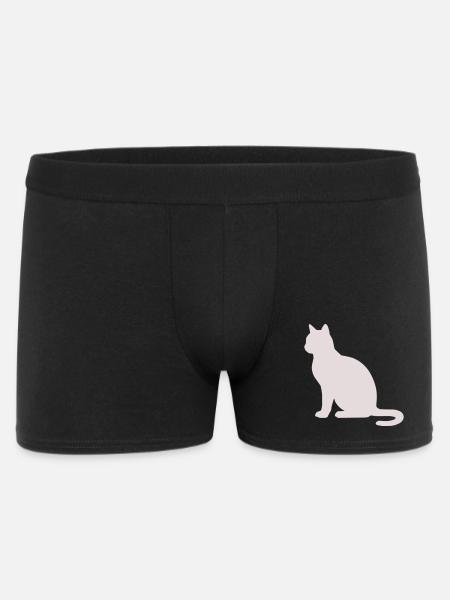 Pastel Cat Silhouette - Men's Boxer Shorts - black