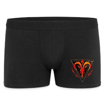 Widder-Feuerzeichen – Tierkreis von Kék-Ina - Männer Boxer Shorts - Schwarz - Vorne