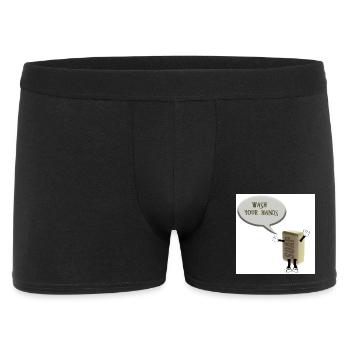 Wasch dir die Hände - Männer Boxer Shorts - Schwarz - Vorne