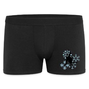 Skis avec flocons de neige - Boxer Homme - noir - Devant
