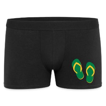 Summer Flip Flops – Beach & Holiday Vibes - Men's Boxer Shorts - black - Front