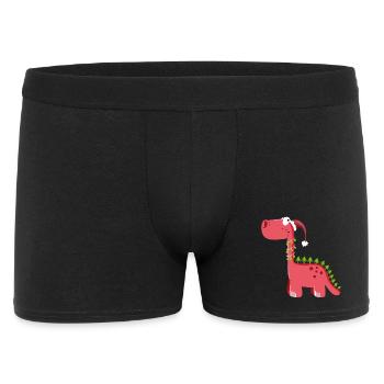 The sweet Christmas Dino - Christmas - Gift - Men's Boxer Shorts - black - Front