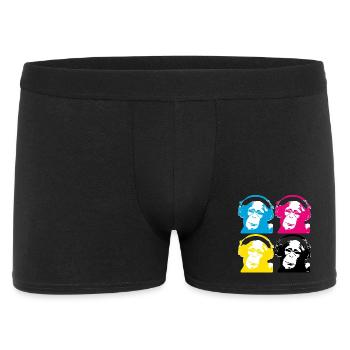 4 dj monkeys - Men's Boxer Shorts - black - Front