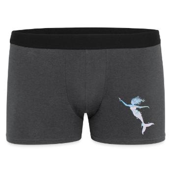 playful mermaid in cool pastel colors - Men's Boxer Shorts - charcoal grey - Front