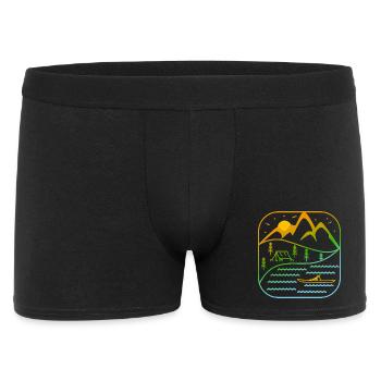 Kayak Outdoor Sport Rowing Paddling Canoe Design - Men's Boxer Shorts - black - Front