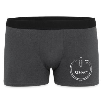 reboot - Coal Effect - Men's Boxer Shorts - charcoal grey - Front