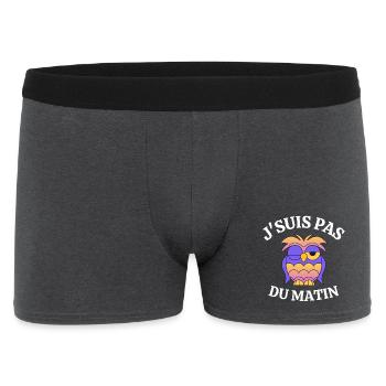 pas du matin, grincheux le matin - Boxer Homme - charbon - Devant