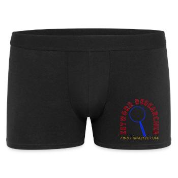 Keyword Research Magnifying Glass Logo - Men's Boxer Shorts - black - Front