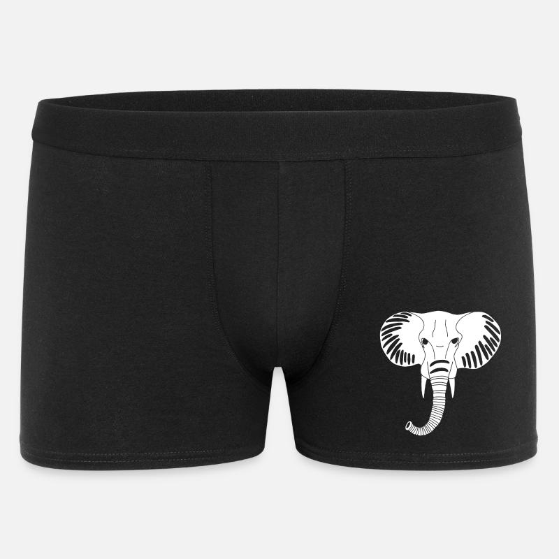 Tête d'éléphant blanc - Boxer Homme - noir
