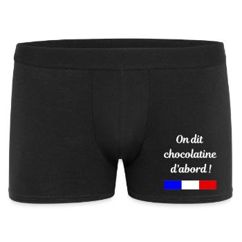 On dit chocolatine d'abord - Boxer Homme - noir - Devant