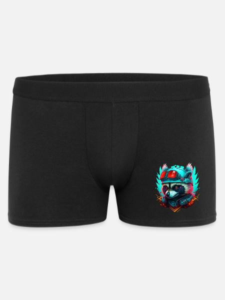 Panda pilote néon steampunk - Boxer Homme - noir