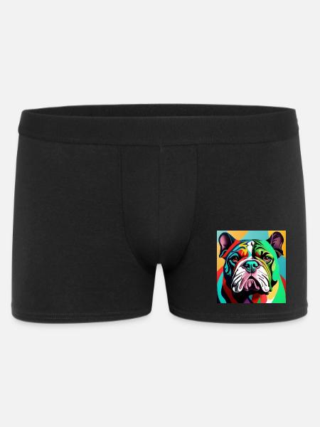 Bulldogge Hund - Männer Boxer Shorts - Schwarz