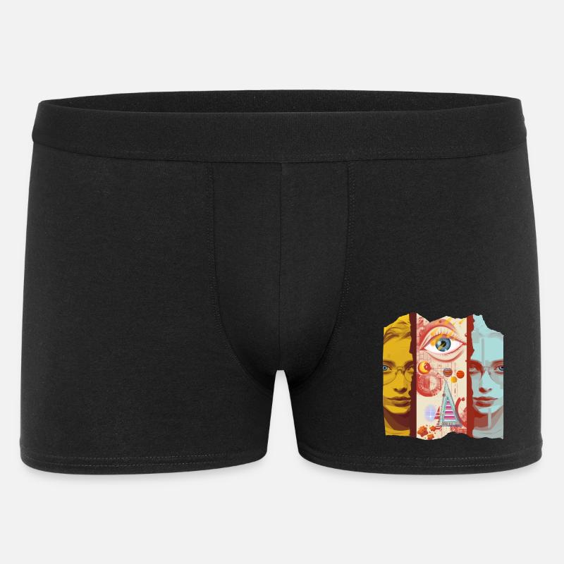 Modernes Kunstdesign - Männer Boxer Shorts - Schwarz